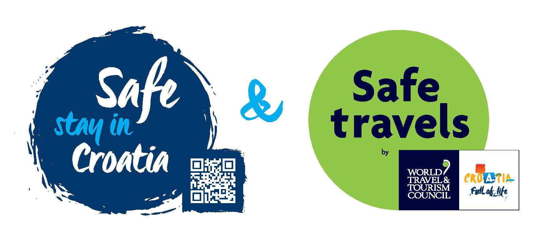 Safe stay in Croatia+WTTC Safe travels_stamp